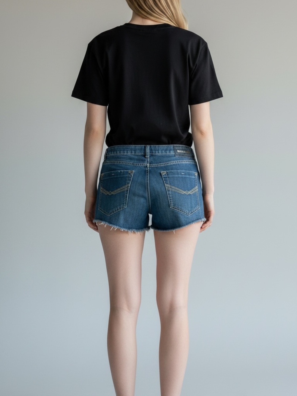 Blue Rag Denim Cutoff Jean Shorts - Picture 9 of 9